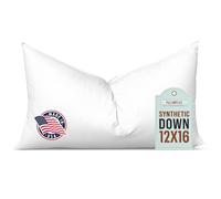 Pillowflex Oreiller en duvet synthétique - Oreiller alternatif en duvet synthétique - Ultra doux - Petit oreiller rectangulaire pour voyage, cou - 1 oreiller décoratif - 30,5 x 40,6 cm