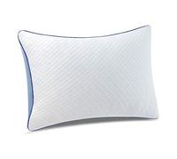 pillowLY Oreiller à Mémoire de Forme Ergonomique pour Cervicales Douloureuses - Coussin Orthopédique Hauteur Réglable (Moelleux ou Ferme) sur Le Dos ou sur Les Côtés - Housse en Bambou - 50x70