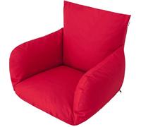 Pillowprim Barry - Coussin confort pour fauteuil suspendu cocon, doux, moderne & résistant aux intempéries, rouge