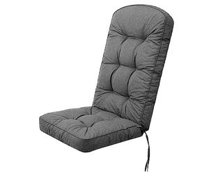 PillowPrim Coussin de meubles de jardin pour chaise ou chaise longue balcon extérieur coussin canapé couche antidérapante graphite 145x56x10cm