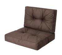 PillowPrim, Coussin de Palette, Coussin de Chaise Chaise Rattan Extérieur Remplissage Coussin de siège, Coussin de Chaise, Meuble Rattan, Marron, 60 x 60 cm