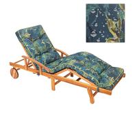 PillowPrim Coussin pour chaise longue de jardin - 200 x 55 x 9 cm - Confortable - Coussin pour chaise longue - Matelassé - Prairie verte