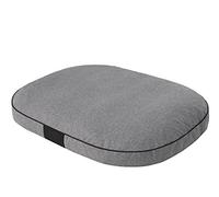 PillowPrim Coussin pour Chien - Canapé Ovale - Matelas XXL 130 x 100 cm - Très Grands Chiens - Tissu en Lin Écologique - Gris Foncé