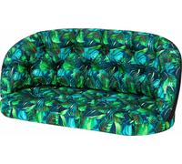 PillowPrim Coussin pour salon en rotin, groupe en rotin, coussins de banc Set de coussins de loisirs Coussins de bancs solaires, coussins de canapé 100x50x38 cm Feuilles bleues