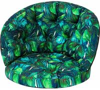PillowPrim Coussin pour salon en rotin, groupe en rotin, coussins de banc Set de coussins de loisirs Coussins de bancs d'été,coussin de fauteuil 50x50x38cm feuilles bleues