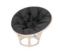 PillowPrim Coussins pour fauteuil papasan, rembourrage D 114 cm, tapis d'éveil, fauteuil suspendu, fabriqué dans l'UE, noir