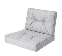 PillowPrim, Coussins pour palettes - Coussin d'assise - Pour fauteuil en rotin - Pour extérieur - Cendre - 60 x 60 cm