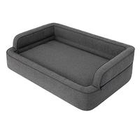 PillowPrim Lit pour Chien et Chat - Panier avec Housse Amovible - Coussin Canapé pour Animaux - Graphite - XL : 96 x 62 cm