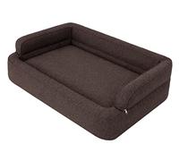PillowPrim Lit pour Chien et Chat - Panier avec Housse Amovible - Coussin Canapé pour Animaux - Marron - XL : 96 x 62 cm