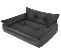 PillowPrim Lit pour chien Lit pour animal Couché Coussin pour chien Tapis Lit pour chien Matelas pour chien Canapé pour animal Matelas, XXL - 106x80 cm, Graphite