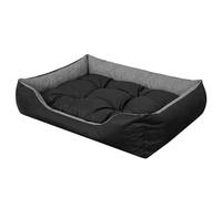 PillowPrim Panier pour chien, coussin douillet, pour chiens extra grands, bords surélevés, facile à nettoyer, XXL, 125 x 98 cm, graphite