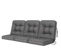 PillowPrim Vénus Coussin pour Palette, extérieur, balancelle, Banc de Jardin, avec Dossier. Imperméable et de qualité supérieure - Largeur d’Assise : 180 cm - Gris