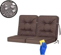 Pillowprim VENUS set de 2 coussins de jardin - 120 cm - résistant aux intempéries & aux UV - Outdoor, brun