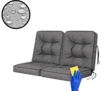 Pillowprim VENUS Set de 2 coussins de jardin - 120 cm - résistant aux intempéries & aux UV - Outdoor, graphite