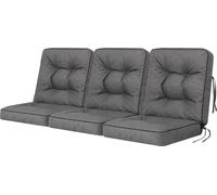 Pillowprim VENUS Set de 3 coussins de jardin - 150 cm - résistant aux intempéries & aux UV, graphite