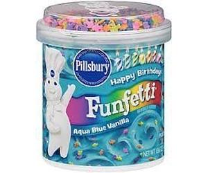 Pillsbury, Happy Birthday Funfetti Aqua Blue Vanilla Frosting with Candy Bits, 15.6oz Tub (Pack of 3)