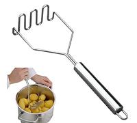 Pilon à pommes de terre en acier inoxydable - Outil à main de qualité supérieure et ustensile en fil métallique pour broyeur de pommes de terre pour une meilleure purée de haricots, d'avocats, d'œufs