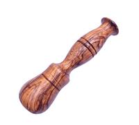 Pilon artisanal en bois d'olivier - Travail artisanal - Naturellement antibactérien - Élégance naturelle 6 x 6 x 19 cm