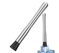 Pilon Cocktail,Glace Machine Pilée Acier en Bâtons Inoxydable à Hachoir a Mélangeur INOX D'accessoires Cocktails Agitateur Touillette Metal,pour Cuisine Mortier Doseur Ice Shaker Bar Shakers Pileur