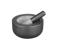 Vogue Pilon et mortier en granite, noir, 203 (Dia) mm, usage professionnel et domestique, GG016