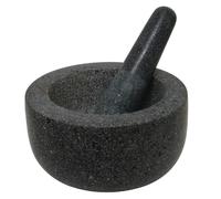 Vogue Pilon et mortier en granite, noir, 203 (Dia) mm, usage professionnel et domestique, GG016