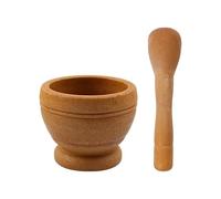 Pilon Mortier Ensemble de mortier et pilon, broyeur, presse, presse-purée for poivre, ail, herbes, épices, gadgets cuisine(A)