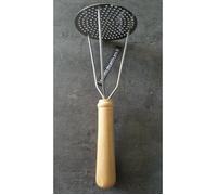 Pilon presse purée - Fabrication Française - 25 cm - Bois et Inox - Diamètre 9.5 cm - Poids 110 g