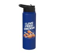 Pilons de poulet frit I Love Stainless Steel Insulated Water Bottle