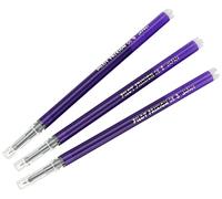 Pilot 076300308 Frixion Point Set de 3 Recharges pour Roller Encre Gel Thermosensible Pointe Fine Violet, 3 Unité