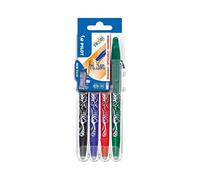 Pilot – Étui chevalet 4 rollers FriXion Ball 0,7 mm pointe moyenne – Assortis noir/bleu/rouge/vert