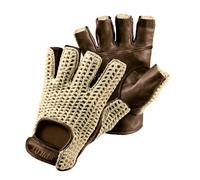 Pilot-1, Gants de conduite mi-doigts - M - Marron