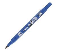 Pilot 1 marqueur double pointe fine bleue - (bleu, pointe fine, plastique)