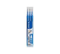 Pilot - 1 Set de 3 Recharges Pour Stylo Frixion Ball & Clicker - Couleur Bleu Ciel - Pointe Moyenne - Epaisseur 0,7 mm - Encre Effaçable par Echauffement