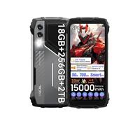 PILOT 1 Téléphone Portable Incassable Ecran 6.67 16Go+256Go 15000mAh 50MP+32MP Android 14 Double SIM,NFC,GPS - Noir