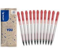 PILOT - 10+1 OFFERT BPS Matic - Stylo Bille - Rouge - Idéal Corrections | Écriture Ultra-Fluide et Confortable - Idéal Enseignants et Professeurs - Rétractable et Rechargeable - Pointe Fine (0,7mm)