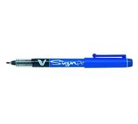 Pilot V-Sign Pen Stylo feutre à capuchon pointe moyenne 2 mm - Bleu