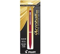 Pilot 13986 Acroball 1000 Ultra Premium Stylo à bille Corps rouge Encre noire Fine 0,7 mm