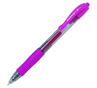 PILOT 14655 Stylo-bille G2 7 Fun écriture moyenne 0,4 mm encre gel rétractable corps translucide grip caoutchouc