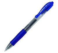 Pilot Stylo À Bille Pointe Large Rétractable Encre Gel Bleue Corps Plastique Avec Grip Caoutchouc G2