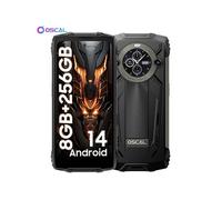 OSCAL PILOT 2 Téléphone Portable Incassable 6.5"" Double Écran 120Hz 16Go+256Go 50MP+32MP 8800mAh NFC,GPS,Face ID - Noir