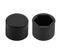 Pilot 20 Couvre-boulons 21 mm Silicone Noir Universel pour Roues Auto