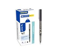 PILOT - 20 V7 - Stylo Roller à Encre Liquide - Noir - Pointe Moyenne | Écriture Fluide, Précise et Légère - Séchage Rapide, Anti-Fuite - Noir - Tracé (0,4mm) - Pointe Moyenne (0,7mm)