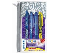 Pilot 2260B7 Frixion Set de stylos comprenant 1 FriXion Ball, 1 FriXion Point, 1 FriXion Clicker, 1 surligneur FriXion Light et règle