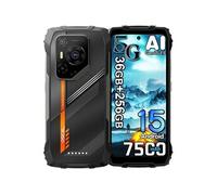 PILOT 3 Smartphone Incassable 5G Android 15 6.78" 36Go+256Go 50MP+32MP 7500mAh Dual SIM,Face ID,NFC - Noir