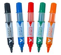 Etui de 5 marqueurs pour tableau blanc V Board Master Pilot pointe médium Couleurs assorties G