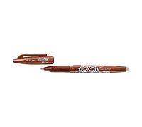 PILOT 34550 Roller Frixion Ball écriture moyenne 0,5 mm encre effaçable grip préhension rechargeable gomme sertie Marron