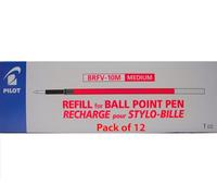 Pilot 356063 Lot de 12 Pochette de 3 Recharges pour roller FriXion Ball Rouge