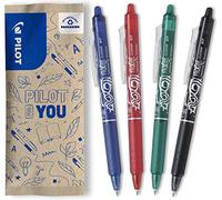 Pilot – Stylos FriXion Clicker 0,7 mm – Pointe moyenne – Encre gel effaçable – Lot 4 couleurs