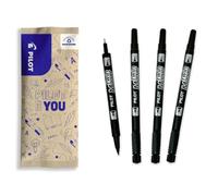 PILOT - 4 Twin Marker - Marqueur Permanent 2 en 1 - Noir - Fin et Extra Fin | Tracé Ultra Précis Multi Surfaces (Bois, Carton…) - Séchage Rapide - Double Pointe Fine (0,5mm) et Extra-Fine (0,45mm)