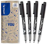 PILOT - 4 V-Sign Pen - Feutre d'écriture à Encre Liquide pour un Tracé Fluide - Séchage instantané - Noir - Pointe Moyenne